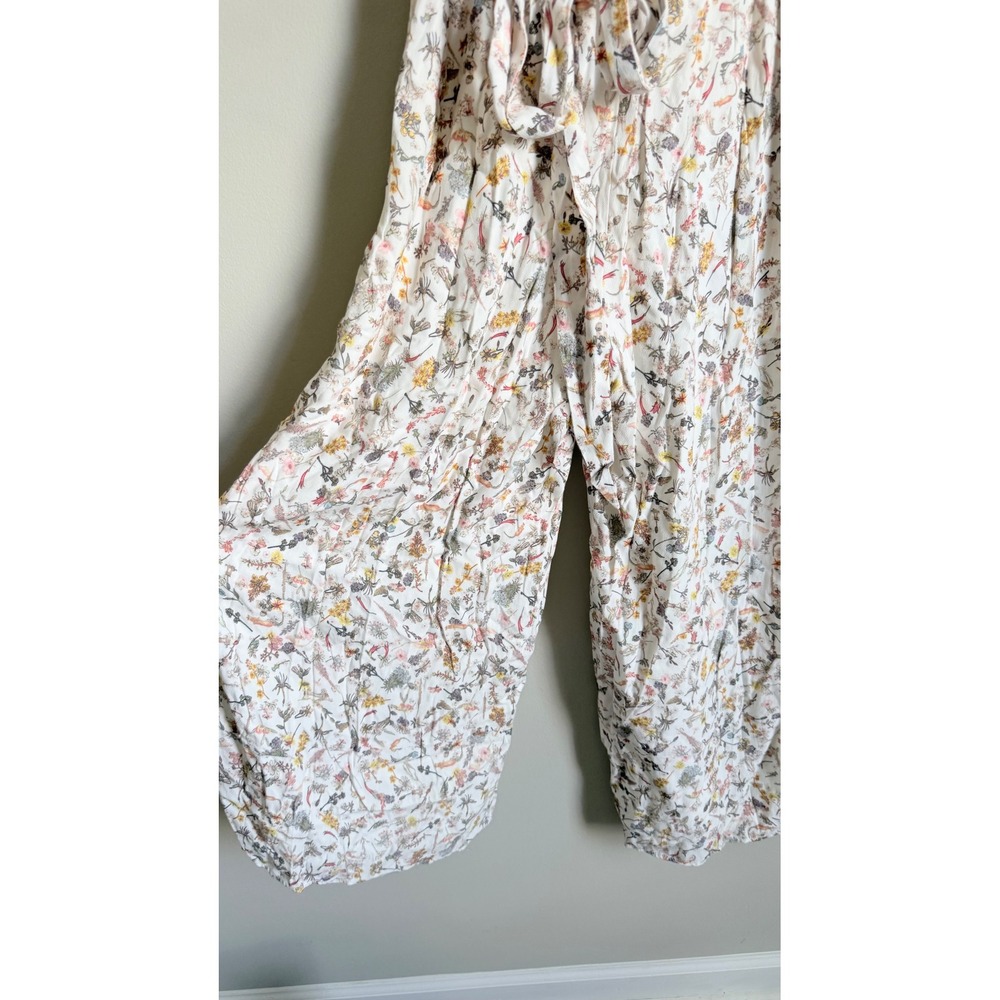 Sancia Elletra Floral V-Neck Wide Leg Jumpsuit White Botanical Open Back XS - Picture 5 of 8